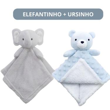 Imagem de Kit Naninha Bebê Premium Hipoalergênica - Bichinhos Pelúcia Paninho de