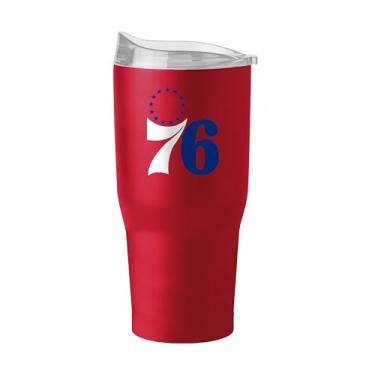 Imagem de FANMATS Copo de aço inoxidável NBA Philadelphia 76ers 850.5 g – Acabamento em pó durável – Serve para a maioria dos porta-copos, copo NBA oficialmente licenciado – mantém as bebidas quentes e frias