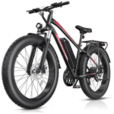 Imagem de Bicicleta Elétrica Dobrável Funhang EB-S1 26" | Motor 1000W, Bateria 48V 13Ah Removível, 7 Velocidades, 5 Modos de Condução