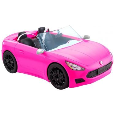 Imagem de Carro Conversível de Brinquedo da Barbie com Cintos de Segurança e Rodas Giratórias, Rosa