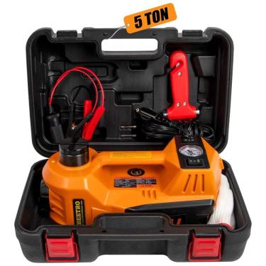 Imagem de Macaco Elétrico Automotivo Hidráulico com Luz de LED, Suporta até 5 Toneladas, BEETRO, Amarelo