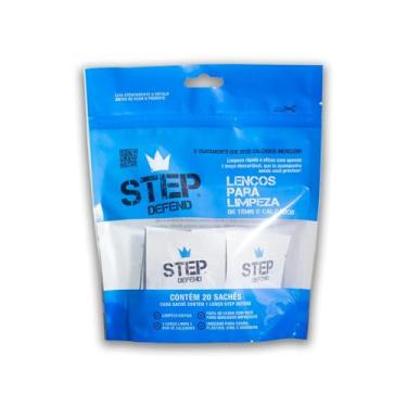 Imagem de Lenços (20un) Umedecido Para Limpeza De Tênis - Step Defend