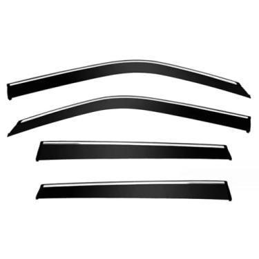 Imagem de GRJQRKHZ Defletor de janela lateral de carro para S&uzuki Equator 2009-2012 Weathershied viseira de porta vento sol proteção chuva janela lateral defletores de vento