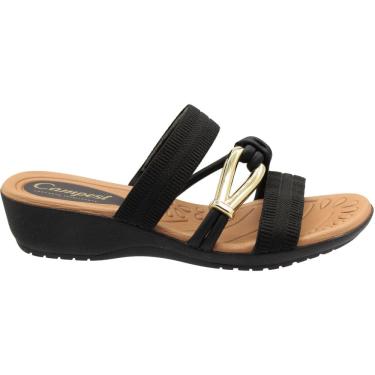 Imagem de Tamanco Salto Anabela Campesí Tira Aplique Metal Feminino