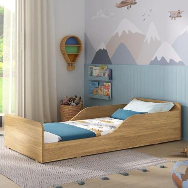 Imagem de Cama Infantil Montessoriana Com Colchão Incluso 100% Mdf Melissa Plus Multimóveis Mp2958 Madeirado