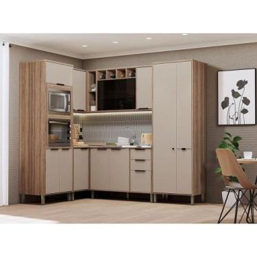Imagem de Cozinha Modulada Completa 6 Peças Com Espaço Para Forno E Mi Vanilla/b