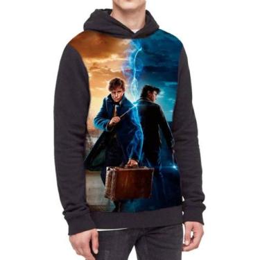 Imagem de Moletom Com Capuz Filme Harry Potter  Ref:406 - smoke, Preto, G