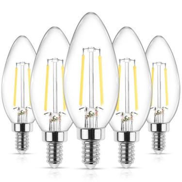 Imagem de Lâmpadas LED Ascher E12 Classic Candelabra 4W 5000K, pacote com 5