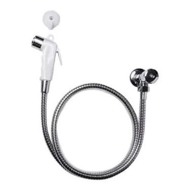 Imagem de Ducha higienica chuveirinho engate inox com registro liege, Branco