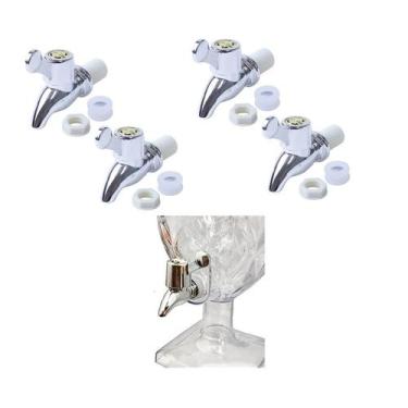 Imagem de Kit 4 Torneiras de Reposição Plástica para Suqueira 2 e 3 Litros - FRI