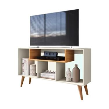 Imagem de Rack para Sala Quarto TV 43 Polegadas Retro Moderno 100 * 68 * 30cm(Off/Nature)