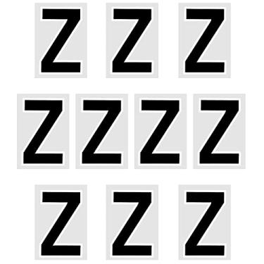 Imagem de Letras de transferência de calor para uniformes de equipe, camiseta esportiva, futebol, basquete, beisebol, pacote com 10 adesivos da letra Z