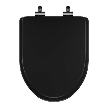 Imagem de Assento Sanitário Poliester Soft Close Gunna Preto p/Eternit