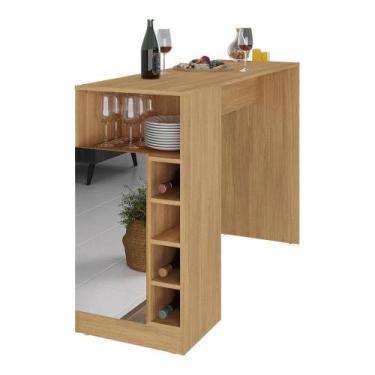 Imagem de Bancada Balcão/mesa de Cozinha com Adega 1 Porta e Espelho Multimóveis