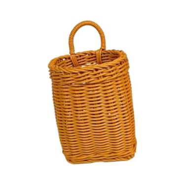 Imagem de DimyFew Cesta de armazenamento suspensa para parede, suporte leve para flores de jardim, resistente, versátil, feita à mão, cesta de parede, 16 Cm X 13 Cm X 18