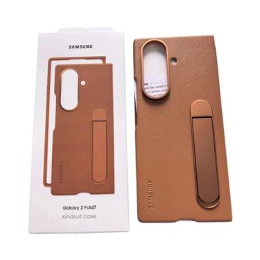 Imagem de Capa De Telefone De Luxo Em Couro Premium Para Samsung Galaxy Z Fold 7