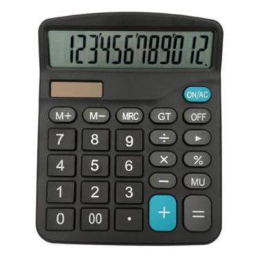 Imagem de Calculadora 12 Dígitos Mesa Escritório Loja Display Grande Preto