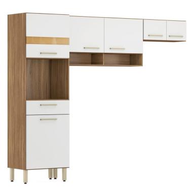 Imagem de Cozinha Compacta Dama 3 Peças 99101 Amêndola Touch Branco
