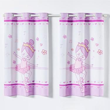 Imagem de Cortina Kids Infantil 2,00M X 1,30M Bailarina Lilás