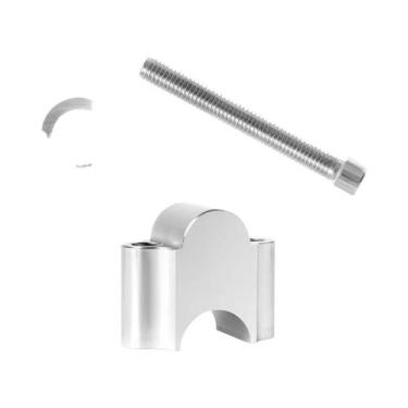 Imagem de Suporte Universal Para Guidão De Motocicleta Em Cromo Preto 28mm 1 1/8