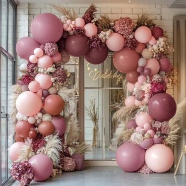 Imagem de Balão Garland Arch Captank Dusty Rose Pink Recheado Duplo