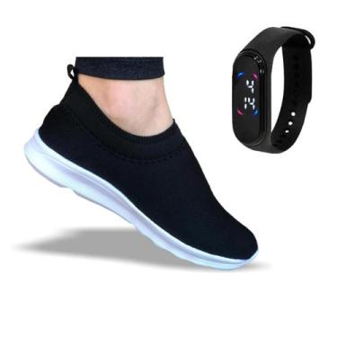 Imagem de Tênis Comfort Meia Casual Feminino Masculino Macio Leve Calce Fácil Or