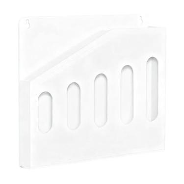 Imagem de FytStycale Organizador de Canudos em Acrílico, Escorredor de Pratos para Armário de Cozinha, Dispensador de Canudos, Prateleira de Armazenamento para de, Branco