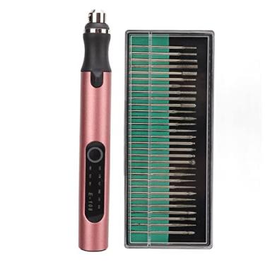 Imagem de RiToEasysports Caneta de Gravação Sem Fio, Kit de Mini Gravador Com Carregamento USB para Corte, Perfuração, Projetos DIY Com Proteção contra Falha de Energia para Artistas (Ouro Rosa)