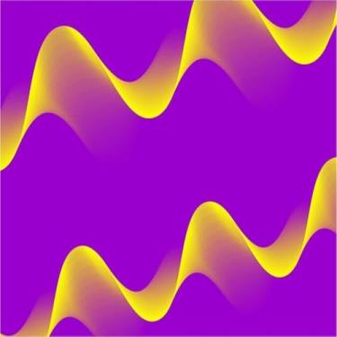 Imagem de Quadro Decorativo Fluid Wave Futurista Colorido para Parede de Sala Escritório 40x40cm