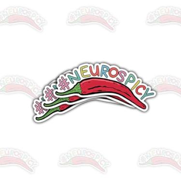 Imagem de 3 adesivos neuropicantes, autismo, TDAH, neutrodiversidade, conscientização da saúde mental para livros neurodivergentes, caderno, garrafa de água, copo, capa para celular, laptop, 7,6 cm