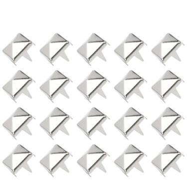 Imagem de RiToEasysports Rebites de Latão Premium, 400 Conjuntos de Pinos Quadrados, Acessórios de Couro 4mm-7mm para Sapatos, Chapéus, Jaquetas (Prata #16)
