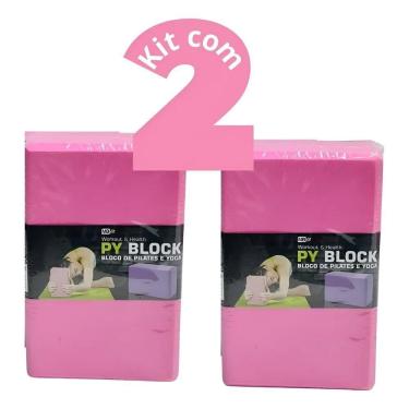 Imagem de Bloco Tijolo De Pilates Yoga Funcional Em Eva Kit C Rosa-Cla