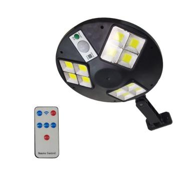 Imagem de Luminaria Solar Controle Remoto 12 Leds Branco Frio