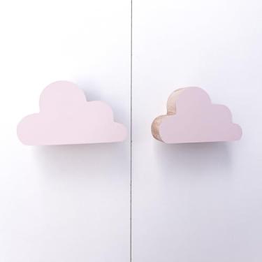 Imagem de 8 Puxadores Nuvem Rosa Infantil Porta Cômoda Gaveta Móveis Quarto