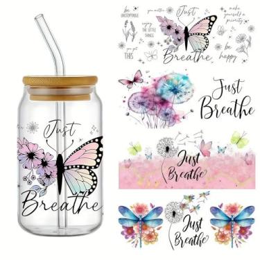 Imagem de UV DTF Cup Wraps Winter UV DTF Transfer Adesivo à prova d'água para copos de vidro, móveis, artesanato, faça você mesmo, adesivos de transferência para garrafa de água DIY, decalque para laptop, carro