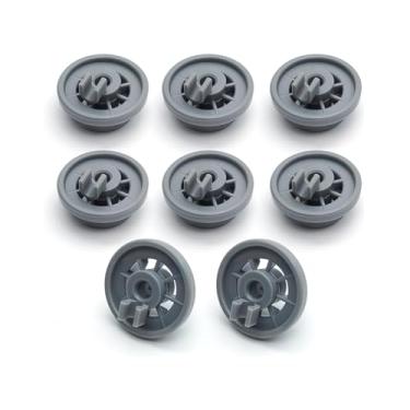 Imagem de 12004485 Substituição de roda inferior para lava-louças Bosch Kenmore Thermador Gaggenau compatível com 12029919 10004343 00617087 Conjunto de roda e eixo de escorredor inferior