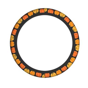 Imagem de Cuczpau Capa de volante acessórios de carro antiderrapante universal abóbora Halloween 38 cm ajuste Auto SUV Sedan Vans caminhões