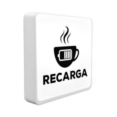 Imagem de Luminária Box Slim Recarga USB — Luz Difusa Bivolt com Fita LED 5W