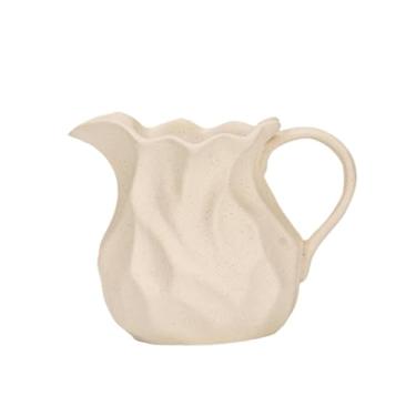 Imagem de Generic Jarro de cerâmica com alça, vaso multifuncional para flores, decorativo para escritório, sala de estar, estante e mesa de jantar, S