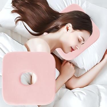 Imagem de SPRING SEAON Travesseiro de piercing de orelha para pessoas que dormem de lado – Espuma viscoelástica com orifício de ouvido para CNH e alívio da dor de ouvido, alívio da dor, dormindo, protetor de