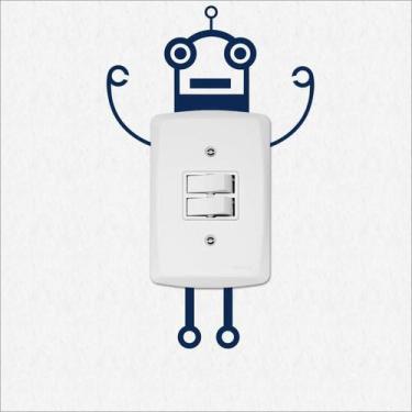 Imagem de Kit 2 Adesivos Interruptor Infantil Robo - Pottes Adesivos