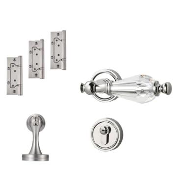 Imagem de Fechadura de alça dividida silenciosa para porta de quarto de porta interna de madeira (cor: D, tamanho: 14,2 cm) (E 14,2 cm)