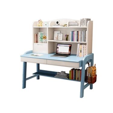 Imagem de ZDJZMGZ Mesa de computador, mesa de escritório em casa, mesa de livros, combinação de quarto, mesa de estudo, mesa de escrita com gaveta, mesa de escritório, mesa de computador (D, 100 x 60 x 138 cm)