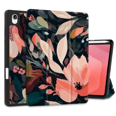 Imagem de DONGKE Capa para Samsung Galaxy Tab S11 5G 11 polegadas modelo 2025 (SM-X730/X736B), capa fina e leve com três dobras com suporte para caneta S, hibernar/despertar automático, parte traseira de TPU