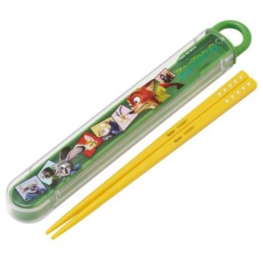 Imagem de Skater ABS2AM-A Disney Zootopia 26 hashis e pauzinhos, caixa infantil Bento, 6,5 polegadas (16,5 cm), feito no Japão, lavável na lava-louças, tipo deslizante, para meninos e meninas