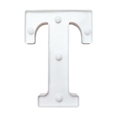 Imagem de Letreiro de LED, letras iluminadas, letras para decoração de parede, perfeita para festas, casamentos, decorações de loja(T), placa de quintal à prova d'água com efeito neon