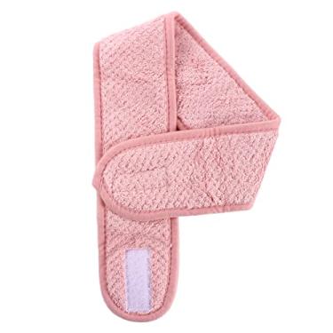 Imagem de Faixa de cabelo para lavagem facial, acessórios de cabelo para ioga, tiara envolvente, chuveiro, banho, cosmético, turbante facial (rosa)