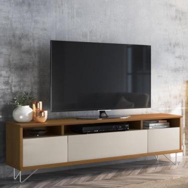 Imagem de Rack Bancada Specialle Off White com Damasco - Lukaliam - D'Confort De