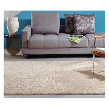 Imagem de Tapete Para Quarto Sala Escritório Closet Consultório Antiderrapante Minimalista Altura do Pelo 17MM (PEROLA, 100X150)