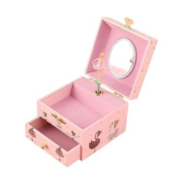 Imagem de simhoa Caixa de Música Infantil com Espelho, Elegante Estojo para Joias com Bailarina, Ideal para Brincos, Colares e Broches
